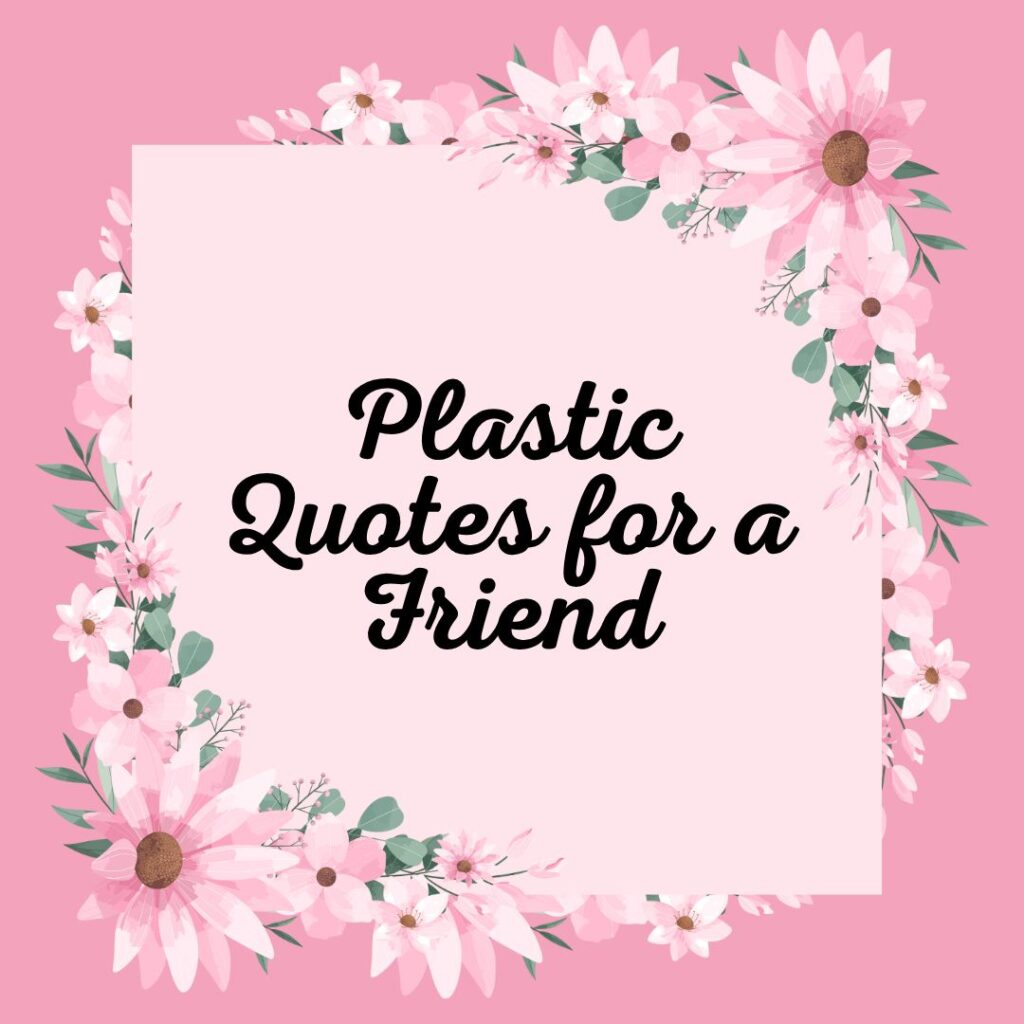 Plastic Quotes for a Friend