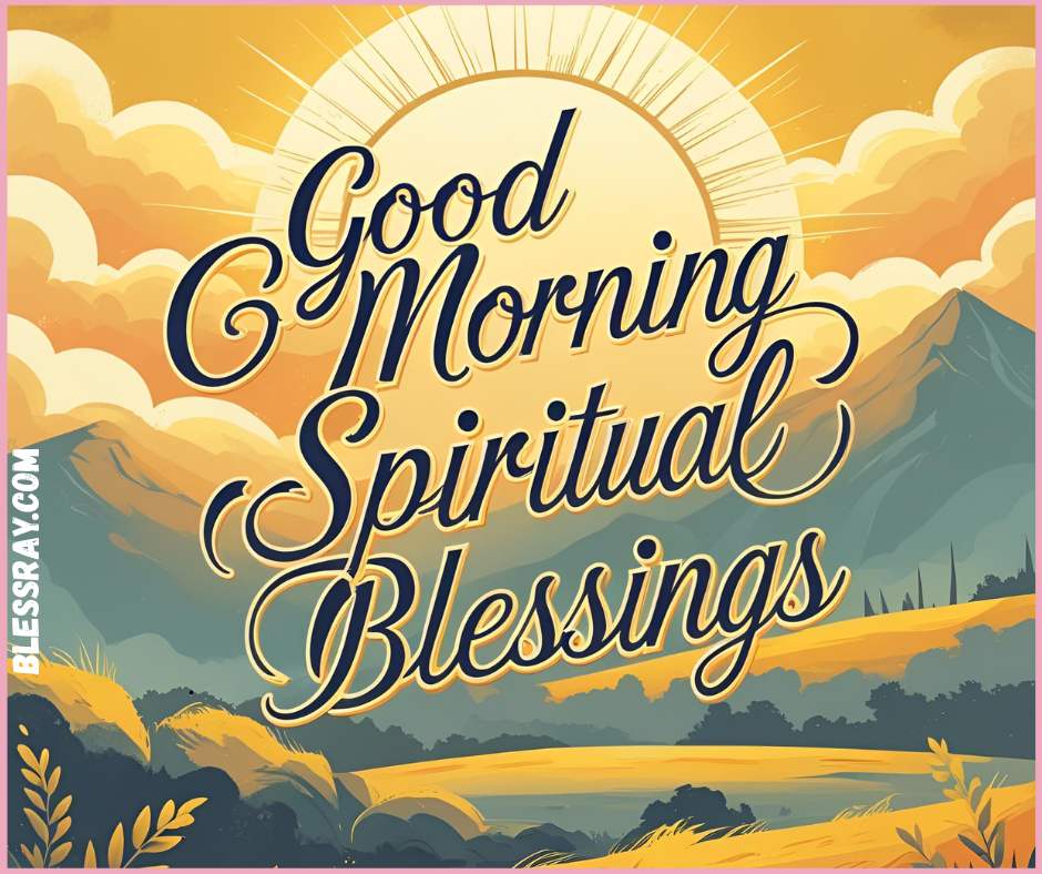 Good morning spiritual blessings